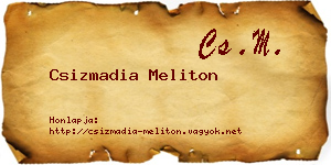 Csizmadia Meliton névjegykártya